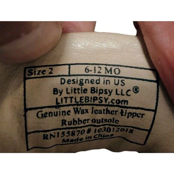 Little Bipsy Tan Baby Walker Shoes - Picture 6 of 7